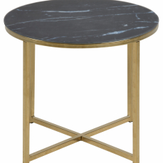 Odkládací stolek kulatý Alisma, 50 cm, černá - 3