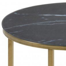 Odkládací stolek kulatý Alisma, 50 cm, černá - 7