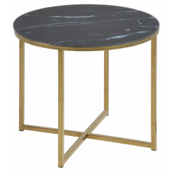Odkládací stolek kulatý Alisma, 50 cm, černá