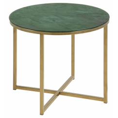 Odkládací stolek kulatý Alisma, 50 cm, zelená