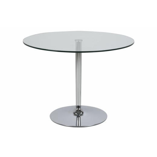 Odkládací stolek Lara, 100 cm, čirá / chrom - 1
