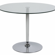 Odkládací stolek Lara, 100 cm, čirá / chrom - 1