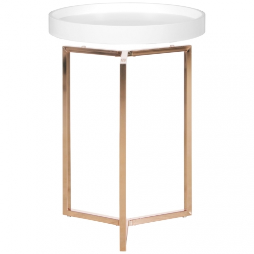 Odkládací stolek Lebron, 51 cm, bílá - 1