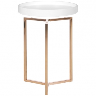 Odkládací stolek Lebron, 51 cm, bílá