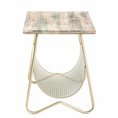 Odkládací stolek Lennie, 51 cm, zlatá  - 3