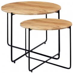 Odkládací stolek Lenora (SADA 3 ks), akát