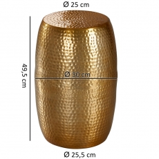 Odkládací stolek Leona, 49,5 cm, zlatá - 3