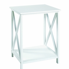 Odkládací stolek Lerinet, 44 cm, bílá - 1