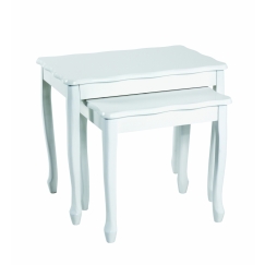 Odkládací stolek Lesiva (SADA 2 ks), 56 cm, bílá