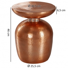 Odkládací stolek Lola, 46 cm, měděná - 3