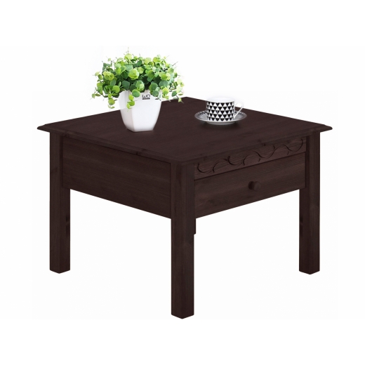 Odkládací stolek Londa, 60 cm, tmavě hnědá - 1