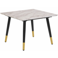 Odkládací stolek Matcha, 48 cm, mramor / bílá