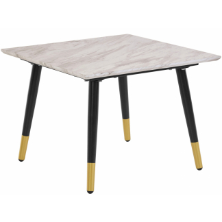 Odkládací stolek Matcha, 60 cm, mramor / bílá