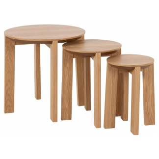 Odkládací stolek Maxime (SET 3 ks), dub