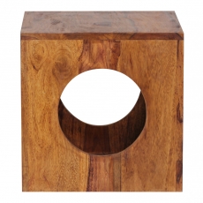 Odkládací stolek Mumbai cube, 35 cm, masiv Sheesham - 2