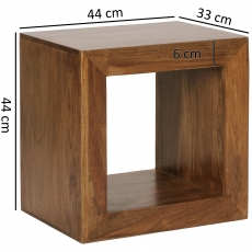 Odkládací stolek Mumbai cube, 44 cm, masiv Sheesham - 3