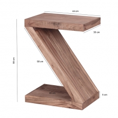 Odkládací stolek Mumbai Z-cube, 59 cm, masiv akát - 3