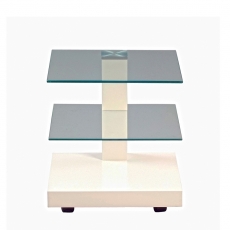 Odkládací stolek na kolečkách Elena, 40 cm, bílá - 2
