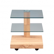 Odkládací stolek na kolečkách Elena, 40 cm, Sonoma dub - 2