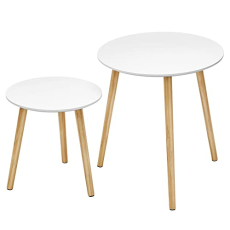 Odkládací stolek Nesty (SET 2 ks), 45 cm, bílá - 1