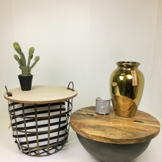 Odkládací stolek Nette, 40 cm, dřevo/černá - 3