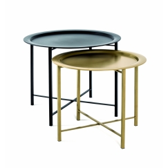 Odkládací stolek Nordic (SADA 2 ks), 49 cm, zlatá