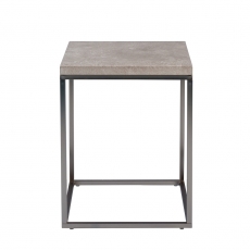 Odkládací stolek Olaf, 40 cm, beton/nerez - 2