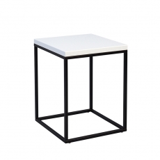 Odkládací stolek Olaf, 40 cm, bílá/černá - 3