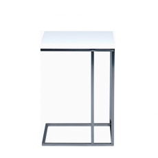 Odkládací stolek Ragnar, 43 cm, bílá/chrom - 3