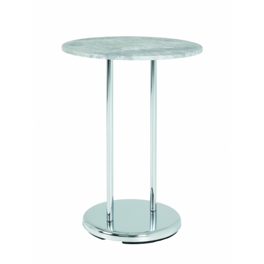Odkládací stolek Raymond, 55 cm, beton / chrom - 1