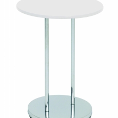 Odkládací stolek Raymond, 55 cm, bílá / chrom - 1