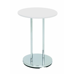 Odkládací stolek Raymond, 55 cm, bílá / chrom
