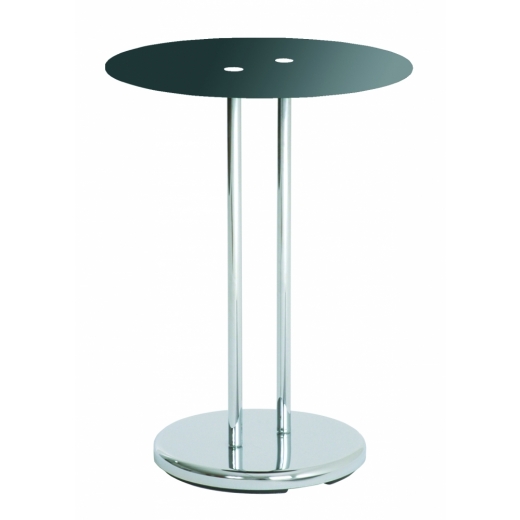 Odkládací stolek Raymond, 55 cm, černá / chrom - 1