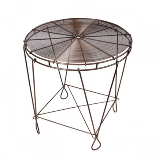 Odkládací stolek se skládací podnoží Bord, 60 cm, stříbrná - 1