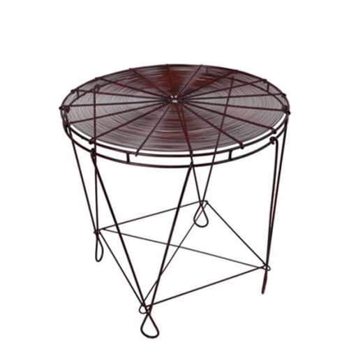 Odkládací stolek se skládací podnoží Bord, 70 cm, hnědá - 1