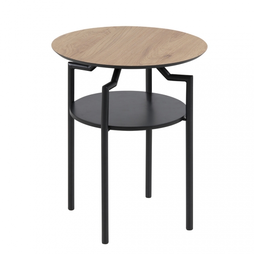 Odkládací stolek Staden, 45 cm, dub/černá - 1