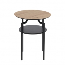 Odkládací stolek Staden, 45 cm, dub/černá - 2