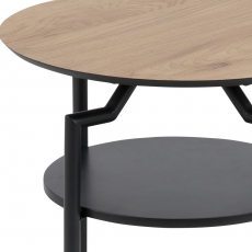 Odkládací stolek Staden, 45 cm, dub/černá - 3