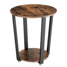 Odkládací stolek Stella, 57 cm, hnědá / černá - 1
