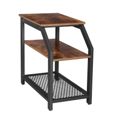 Odkládací stolek Stella, 59,2 cm, hnědá / černá - 7