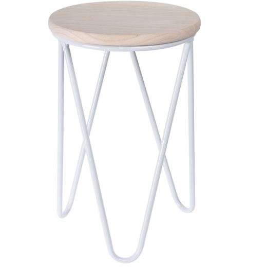 Odkládací stolek / stolička Symfoni, 30 cm, bílá - 1