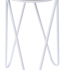 Odkládací stolek / stolička Symfoni, 30 cm, bílá - 1