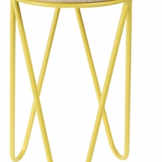 Odkládací stolek / stolička Symfoni, 30 cm, žlutá - 1