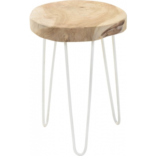 Odkládací stolek / stolička teaková Troja, 28,5 cm - 1
