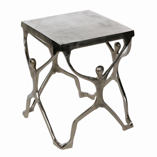 Odkládací stolek Strong, 46 cm, stříbrná - 1