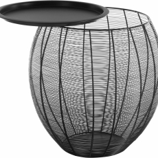 Odkládací stolek Taba, 46 cm, černá - 3