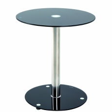 Odkládací stolek Thea, 51 cm, černé sklo - 1