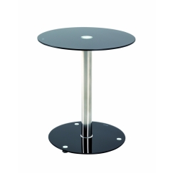 Odkládací stolek Thea, 51 cm, černé sklo