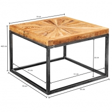 Odkládací stolek Timo, 55 cm, masivní dřevo - 4