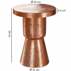 Odkládací stolek Tina, 59 cm, měděná - 2